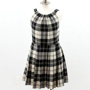 Anthropologie Jill Stuart Wool Dress 10 Wool Plaid Mini Schoolgirl Jumper NWT